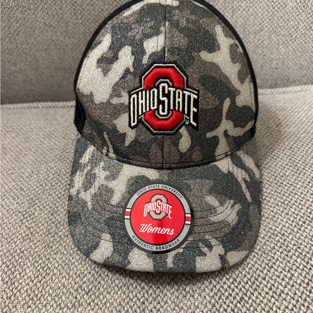Ohio State Buckeyes women's camouflage adjustable baseball hat by Authentic Head